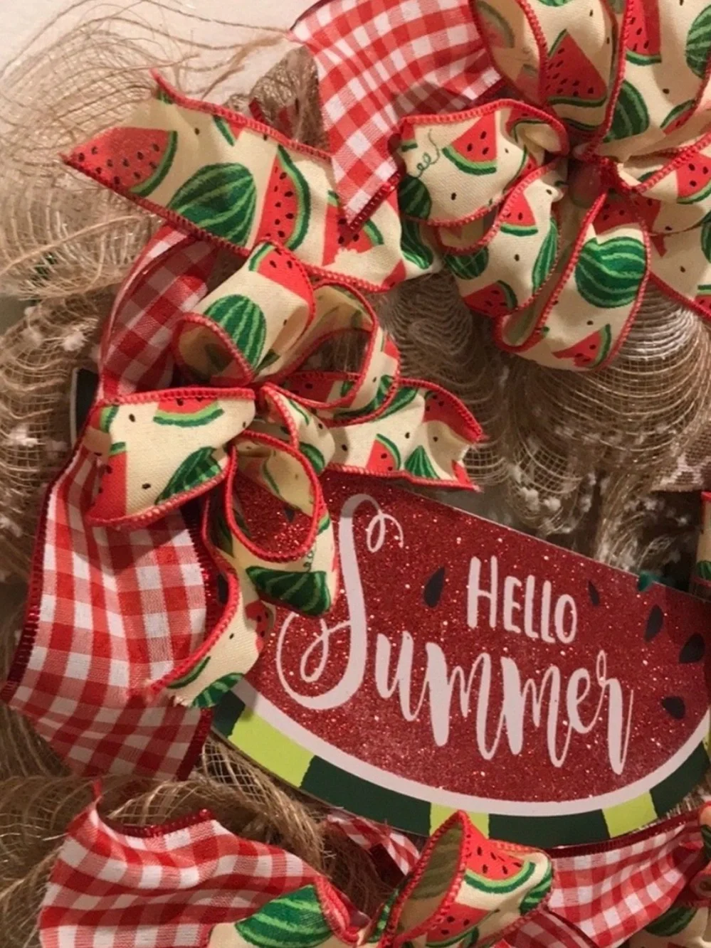 Hello Summer Watermelon Wreath NEW ITEM Custom Final Sale